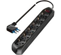 MULTIPLA MULTISIZE 6 PRESE PLURISTANDARD SPINA 10A NERA