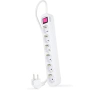 Multipresa Nanocable 10.37.0006 6 prese interruttore protezione bambini 1,4 m bianca