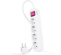 Multipresa Nanocavo con Protezione 4 Prese Schuko 1,4m Bianca