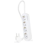 NANOCABLE 10.37.0004-NS - Multipresa con 4 uscite, 1,4 m, Bianco