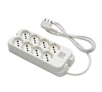 Multipresa OMEGA 8 prese bipasso italo/Schuko 2P+T 16A cavo 1,5 m spina a squadr