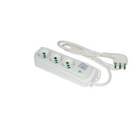 Multipresa OMEGA ECO RELIFE 3 prese bipasso IT/DE 16A cavo 1,5 m con interruttor