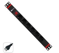 MULTIPRESA PER ARMADIO RACK 19" 8 POSTI BIPASSO/SCHUKO SPINA ITALIANA 16A | WP R