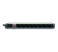 Techly Professional Multipresa 8 Posti da Rack 19'' con Interruttore Spina C20 1
