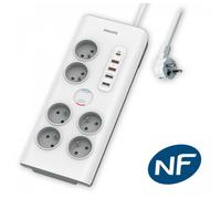 Multipresa Philips SPN7063WA/19 6 prese USB-A e USB-C con protezione GaN