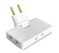 Multipresa Piastra Derriere Mobile con 3 prese | Presa piatta con connessione girevole a 180 | Multipresa a muro con adattatore EU-US | Presa multipla 10 A/250 V | Multipresa extra piatta | Multipresa