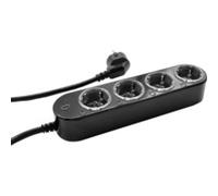 Shelly Power Strip 4 Gen4 Nero - Ciabatta Smart Matter & Wi-Fi, 4 Prese Intelligenti, Misurazione Potenza, 16A Totali 3500W, Timer, Riscaldamento, Zigbee, Google, Alexa, Apple, Nessun Hub Richiesto
