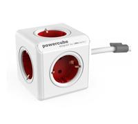 Multipresa PowerCube Extended 5 prese rosso cavo 1,5 m supporto fisso