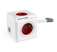 Allocacoc Powercube Extended USB 1.5m Rosso