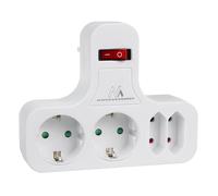 Maclean Multipresa Elettrica MCE224 G – Tipo F con Interruttore