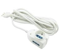 Multipresa prolunga 5 metri 3 uscite schuko e bipasso spina 10a piccola 1500w