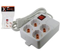 MULTIPRESA QUADRA SCHUCO/BIPASSO BRIXO 4 POSTI CON INTERRUTTORE LUMINOSO