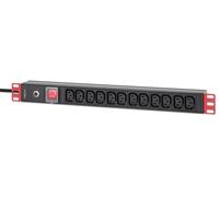 Techly Professional Multipresa 12 Posti VDE da Rack 19'' con Interruttore Spina
