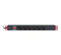 Techly Professional Multipresa 6 Posti da Rack 19'' con Interruttore Spina Itali