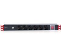 Techly Professional Multipresa per rack 19'' 6 posti con interruttore e 2 prese