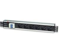 Techly Professional Multipresa 6 Posti da Rack 19'' con Magnetotermico Spina Ita