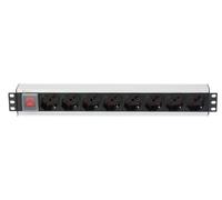 Techly Professional Multipresa per rack 19'' 8 posti con interruttore, cavo 3 m