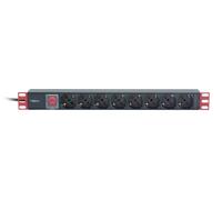 Techly Professional Multipresa 8 Posti da Rack 19'' con Interruttore Spina Itali