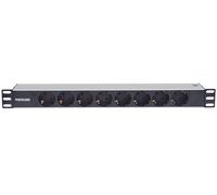 Multipresa Rack 19" 8 prese Schuko Angolata 1U 15A 250V - Intellinet I-CASE STRIP-81UDI