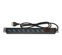 MULTIPRESA DI ALIMENTAZIONE PROTETTA PER ARMADI RACK 19'' 8 PRESE 10A/16A/SCHUCO