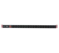Techly Professional Multipresa verticale 106930 17 posti C13 spina Schuko angolata Nero