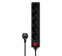 Multipresa Savio LZ-01 5 prese interruttore cavo 3 m nero alta potenza