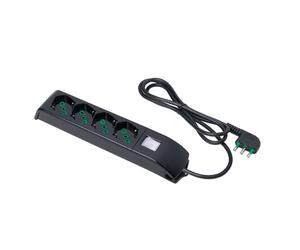 Multipresa scarpetta Fanton con 4 prese bipolari schuko Nera 410101