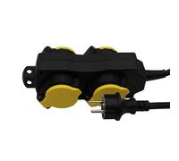 MULTIPRESA SCHUKO 4 POSTI CON INTERRUTTORE IMPERMEABILE IP44 VT-1124-3-LED8814 V-TAC