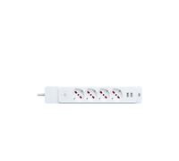 Multipresa serie Emilia specialist Rosi 10/16A con interruttore e USB bianca Art