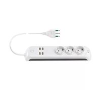 MULTIPRESA SMART WIFI, COMPATIBILE CON ALEXA E GOOGLE HOME, 3 USCITE SCHUKO, ...