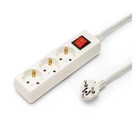 Multipresa standard Schuko 3x16A, con interruttore, cavo lungo 1m, H05VV-F3G1.0MM2, CE