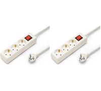 Multipresa standard Schuko 3x16A, con interruttore, cavo lungo 1m, H05VV-F3G1.0MM2, CE (Confezione da 2)