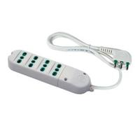 Fanton 41020 Multipresa Bipasso 4 Prese Bipasso Italiane 2P+T 16A con Cavo, Bianca, 1.5 m