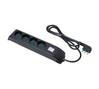 Multipresa tavolo 4P con interruttore 10/16A FIDO Nero 410101