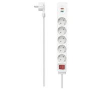 Hama Multipresa Da Tavolo Con Interruttore E Fast Charge Bianco 00223186-Hama