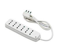 Scarpetta multipresa Fanton con 6 prese bipasso e cavo bianco 40410