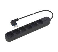 Multipresa tavolo 6P con interruttore sicurezza 10/16A Nero PP2516 2