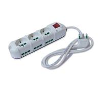 Multipresa tavolo 9P con interruttore 10/16A TRIAX Bianco 42122