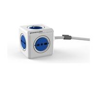 Polypool Presa multipla Power Cube 3 prese + 2 prese schuko bianco/blu AC8300BL