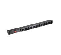 Multipresa TecnoSteel F3053ns 12 prese con interruttore e protezione IP30 rack verticale