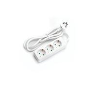 Multipresa tedesca a 3 vie senza interruttore, lunghezza 3 m, con cavi 3G e 1,5 mm². Ideale per le tue esigenze elettriche, in colore bianco, sicuro ed efficiente.
