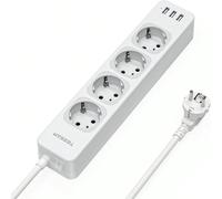 Multipresa TESSAN 4 prese con USB, presa multipla 3 USB con interruttore, prolunga multipresa 7 in 1 2m, presa di distribuzione 3600W, multipresa con USB, presa multipla con USB Multipresa 7 in 1: la 