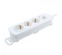 Multipresa TM Electron 3 Prese con Protezione Bianca