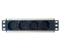 Techly Professional Multipresa universale 4 posti rack 10''