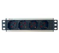Techly Professional Multipresa universale 4 posti rack 10''