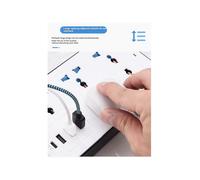 Multipresa Universale con Prolunga da 1,8 M, Porte USB-C e USB, Presa Elettrica Multipresa, Spina USA, Bianca