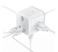 Multipresa USB con presa a parete,Cubo 3 prese con porte USB di ricarica - Blocco di prese multiple | per telefono portatile cuffie casa ufficio scuola interni esterni
