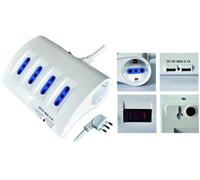 MULTIPRESE 8 PRESE +STOP SCHUKO+BIPASSO+USB SPINA 16A