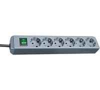 Multiprese Brennenstuhl eco-Line 6W 1,5m grigio argento [1159540015] - NUOVO