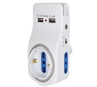 MULTIPRESE BRIXO 3 POSTI BIPASSO/SCHUCO/USB CON SUPPORTO SMARTPHONE